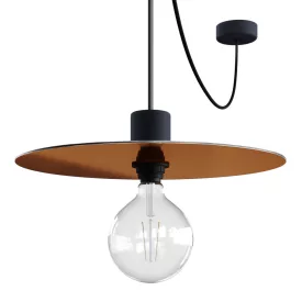   Modulair ELEGANT pendant lamp with 5 m fabric cable, Ellepì lampshade, ceiling rose and IP65 waterproof silicone lamp holder