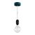 Modular outdoor pendant lamp for lampshades, with 1.5 m cable, silicone ceiling rose and IP65 waterproof lamp holder