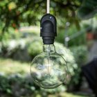 Modular outdoor pendant lamp for lampshades, with 1.5 m cable, silicone ceiling rose and IP65 waterproof lamp holder