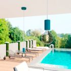 Modulair ELEGANT Outdoor pendant lamp with 1.5 m textile cable, silicone ceiling rose and IP65 waterproof lamp holder