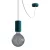 Modular ELEGANT outdoor pendant lamp with 5 m cable, decentralizer, ceiling rose and lamp holder IP65 waterproof