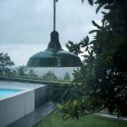 Modular outdoor pendant lamp for lampshades, with 1.5 m cable, silicone ceiling rose and IP65 waterproof lamp holder