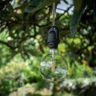 Modular outdoor pendant lamp for lampshades, with 5 m cable, decoupler, silicone ceiling rose and IP65 lamp holder