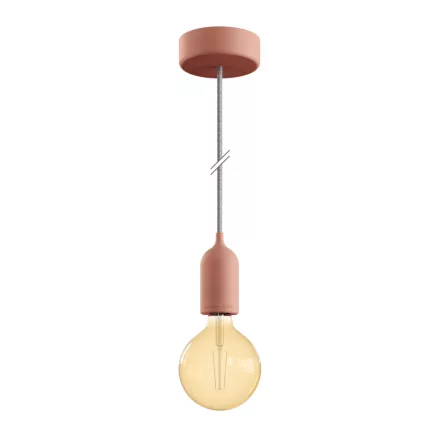 Modular PASTEL outdoor pendant lamp with 1.5 m cable, colored silicone ceiling rose and IP65 waterproof lamp holder