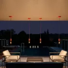 Modular PASTEL outdoor pendant lamp with 1.5 m cable, colored silicone ceiling rose and IP65 waterproof lamp holder