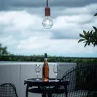 Modular PASTEL outdoor pendant lamp with 1.5 m cable, colored silicone ceiling rose and IP65 waterproof lamp holder