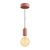Modular PASTEL outdoor pendant lamp with 1.5 m cable, colored silicone ceiling rose and IP65 waterproof lamp holder