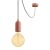 Modular PASTEL outdoor pendant lamp with 5-meter textile cable, decentralizer, ceiling rosette and lamp holder IP65 waterproof