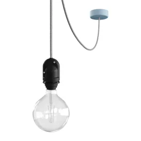   Modular outdoor pendant lamp for lampshades, with 5 m cable, decoupler, silicone ceiling rose and IP65 lamp holder