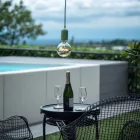 Modular PASTEL outdoor pendant lamp with 1.5 m cable, colored silicone ceiling rose and IP65 waterproof lamp holder
