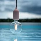 Modular PASTEL outdoor pendant lamp with 1.5 m cable, colored silicone ceiling rose and IP65 waterproof lamp holder