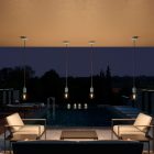 Modular PASTEL outdoor pendant lamp with 1.5 m cable, colored silicone ceiling rose and IP65 waterproof lamp holder