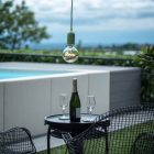 Modular PASTEL outdoor pendant lamp with 5-meter textile cable, decentralizer, ceiling rosette and lamp holder IP65 waterproof