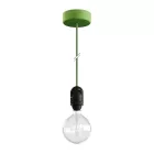Modular outdoor pendant lamp for lampshades, with 1.5 m cable, silicone ceiling rose and IP65 waterproof lamp holder