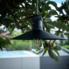 Modular outdoor pendant lamp for lampshades, with 1.5 m cable, silicone ceiling rose and IP65 waterproof lamp holder