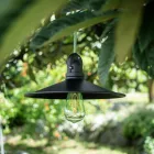 Modular outdoor pendant lamp for lampshades, with 1.5 m cable, silicone ceiling rose and IP65 waterproof lamp holder