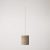 Track-mounted pendant lamp with textile cable and raffia Cilindro lampshade