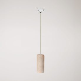   Track-mounted pendant lamp with textile cable and Tub-E27 socket