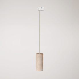   Track-mounted pendant lamp with textile cable and Tub-E27 socket