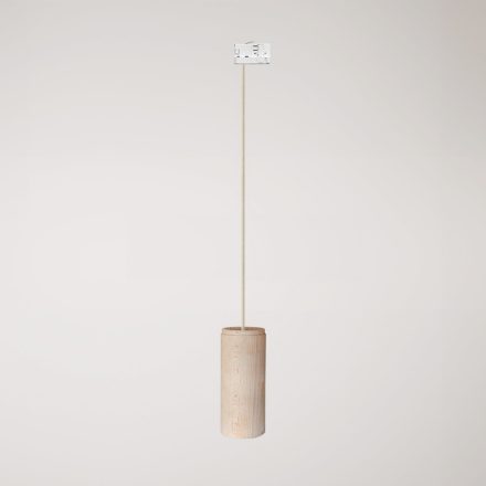 Track-mounted pendant lamp with textile cable and Tub-E27 socket