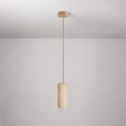 Suspended lamp with wooden lampshade for Tub-E27 spotlights