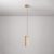 Hanging lamp with wooden lampshade for Tub-E27 spotlight