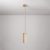 Suspended lamp with wooden lampshade for Tub-E27 spotlights