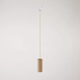   Track-mounted pendant lamp with textile cable and Tub-E14 socket
