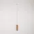 Track-mounted pendant lamp with textile cable and Tub-E14 socket