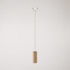Track-mounted pendant lamp with textile cable and Tub-E14 socket