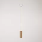 Track-mounted pendant lamp with textile cable and Tub-E14 socket