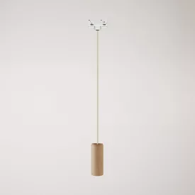   Track-mounted pendant lamp with textile cable and Tub-E14 socket