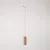 Track-mounted pendant lamp with textile cable and Tub-E14 socket