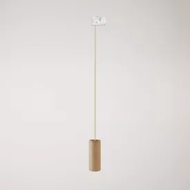   Track-mounted pendant lamp with textile cable and Tub-E14 socket