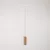 Track-mounted pendant lamp with textile cable and Tub-E14 socket