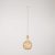 Rail-mounted pendant lamp with wooden lamp holder