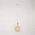 Rail-mounted pendant lamp with wooden lamp holder