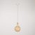 Rail-mounted pendant lamp with wooden lamp holder