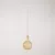 Rail-mounted pendant lamp with wooden lamp holder