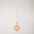 Rail-mounted pendant lamp with wooden lamp holder