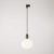 Rail-mounted pendant lamp with wooden lamp holder