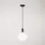 Rail-mounted pendant lamp with wooden lamp holder
