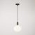 Rail-mounted pendant lamp with wooden lamp holder