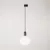 Rail-mounted pendant lamp with wooden lamp holder