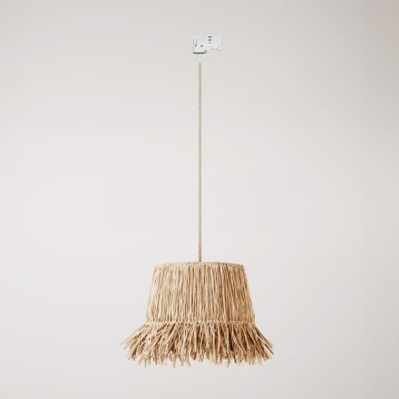 Track light with Honolulu raffia shade