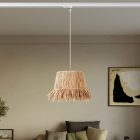 Track light with Honolulu raffia shade