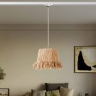 Track light with Honolulu raffia shade