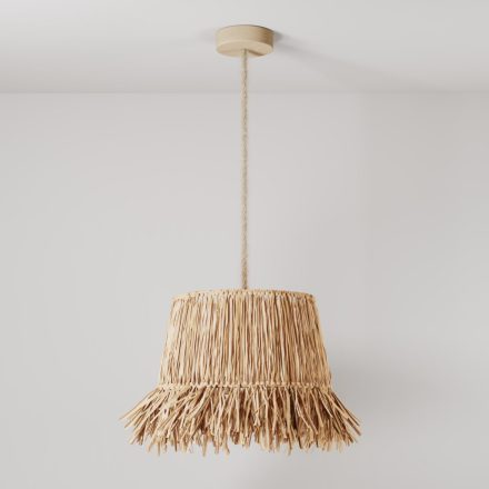 Suspended lamp with raffia lampshade Honolulu