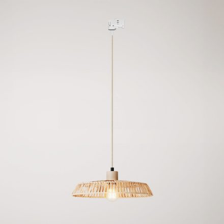 Track light with raffia shade Moorea