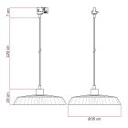 Track light with raffia shade Moorea